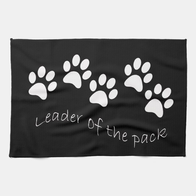 Leader of the Pack Dog Lover's Tea Towel (Horizontal)
