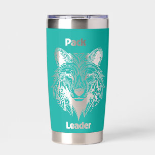 Leader Of The Pack Negative Space Wolf Insulated Tumbler