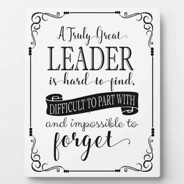 Leader thank you plaque (Front)