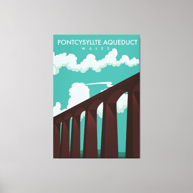 Leaderfoot Viaduct Scotland travel poster Canvas P (Front)