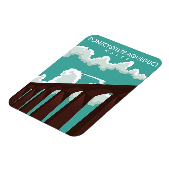 Leaderfoot Viaduct Scotland travel poster Magnet (Left Side)