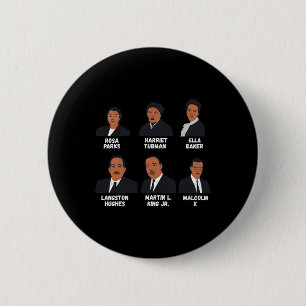 Leaders Inspiring Black History African American 6 Cm Round Badge