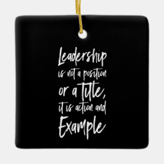leadership example ceramic ornament