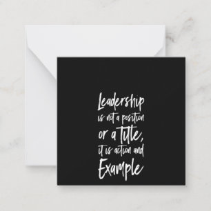 leadership is example card