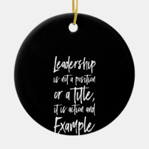 leadership is example ceramic tree decoration