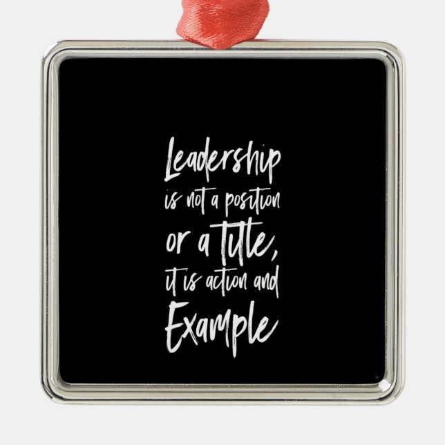 leadership is example metal tree decoration (Front)