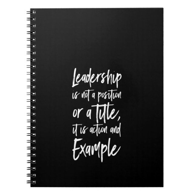 leadership is example notebook (Front)