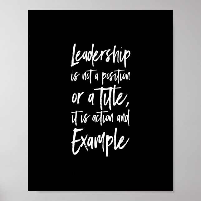 leadership is example poster (Front)