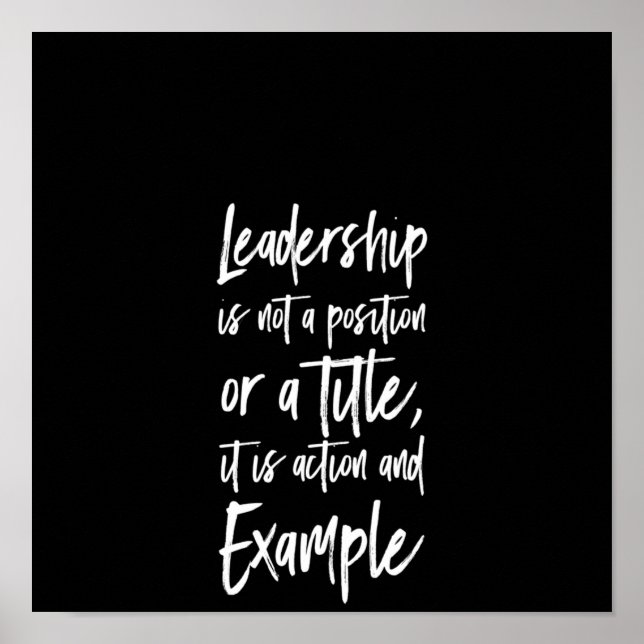 leadership is example poster (Front)
