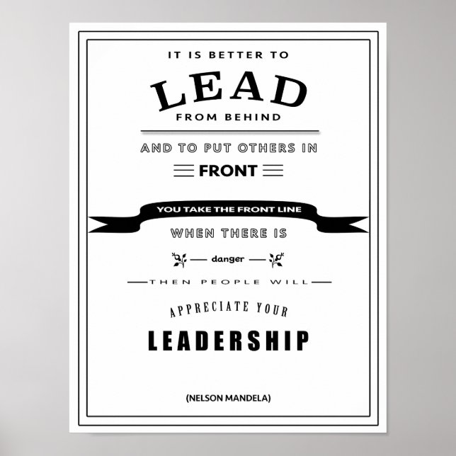 Leadership Quote Poster (Front)