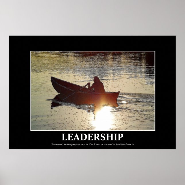 LEADERSHIP Rowing Motivational Art Poster (Front)