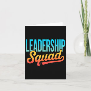 Leadership Squad Team Leader Management Motivation Card
