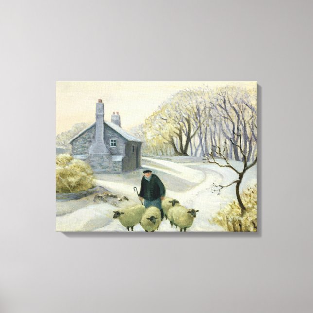 Leading the Sheep Canvas Print (Front)