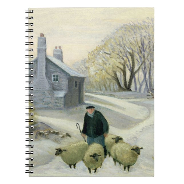 Leading the Sheep Spiral Notebook (Front)