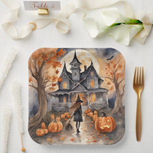 Leading The Way Witch AI Generated Paper Plate