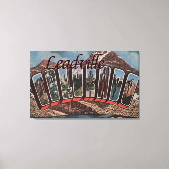 Leadville, Colorado - Large Letter Scenes Canvas Print (Front)