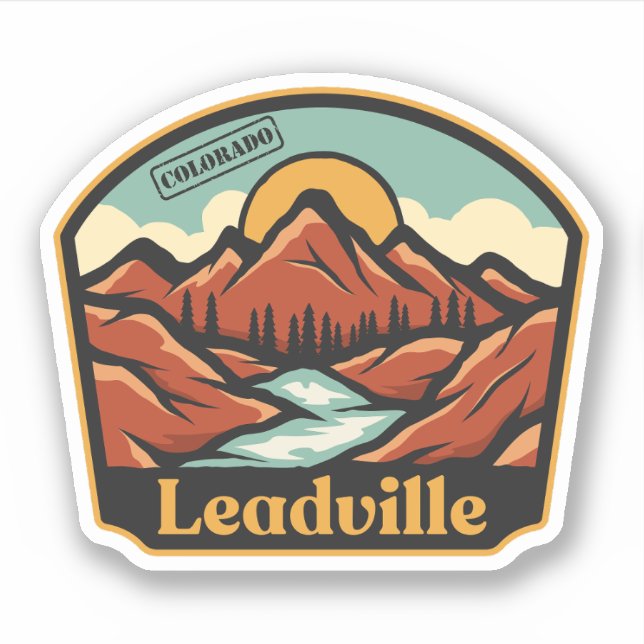 Leadville, Colorado Sticker (Front)