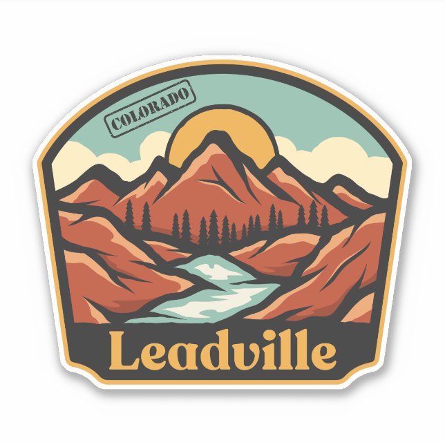 Leadville, Colorado Sticker (Front)