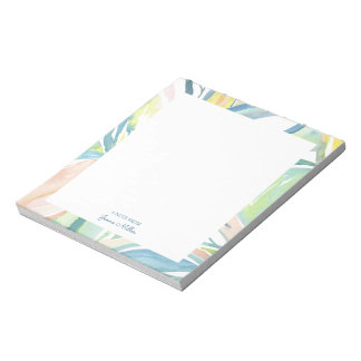 Leaf Abstract Art Personalised Flat Note Card