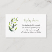 Leaf Accent Display Shower Enclosure Card