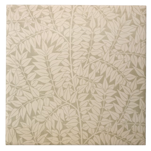 Leaf and Branch Pattern (by William Morris) Tile (Front)