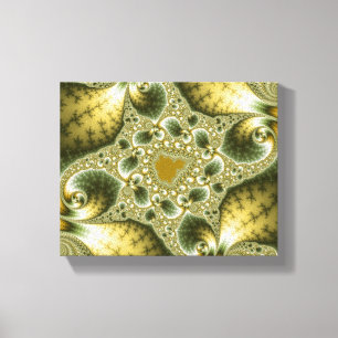 Leaf And Gold - Fractal Art Canvas Print