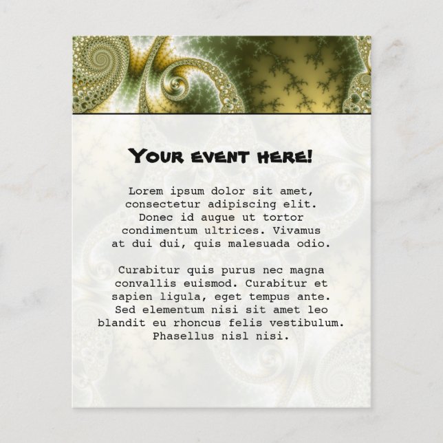Leaf And Gold - Fractal Art Flyer (Front)