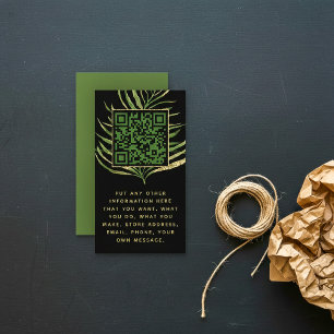 Leaf and QR Code insert Card for customer orders.