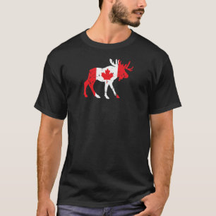 Leaf Animal Canadian Flag Canada T-Shirt
