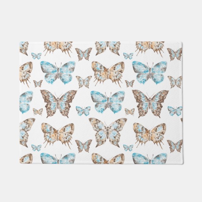 Leaf Art Butterfly Doormat (Front)