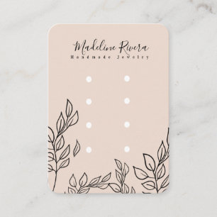 Leaf Artisan Earring Studs Display Cards