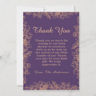 Leaf Baby Shower Thank You Card