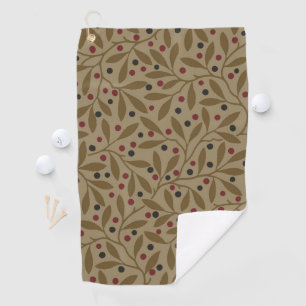 Leaf Berry Classic Colourful Pretty Pattern Art Golf Towel