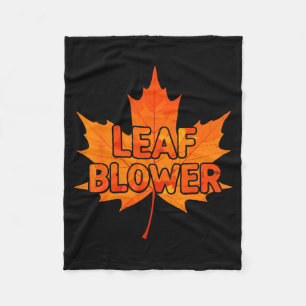 Leaf Blower Autumn Funny Halloween Matching Couple Fleece Blanket