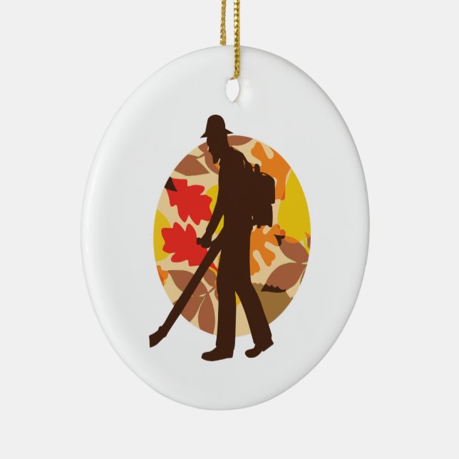 Leaf Blower Ceramic Tree Decoration (Right)