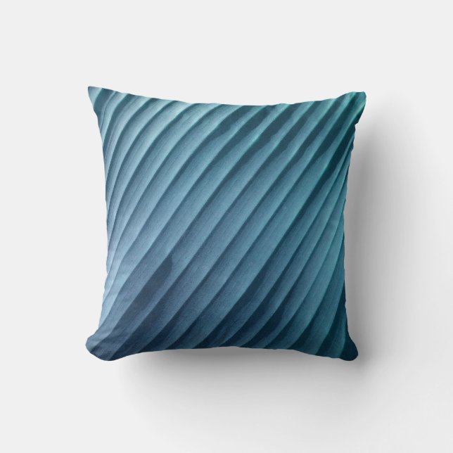 Leaf Blue Diagonal Cushion (Front)