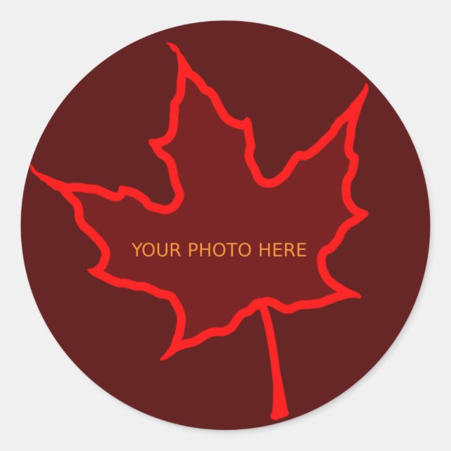 Leaf Border Classic Round Sticker (Front)