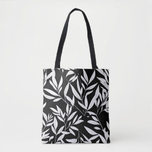Leaf botanical print tote bag pattern