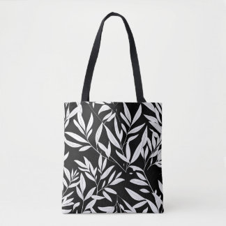 Leaf botanical print tote bag pattern