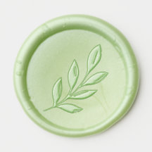 Leaf Branch Wax Seal Stickers