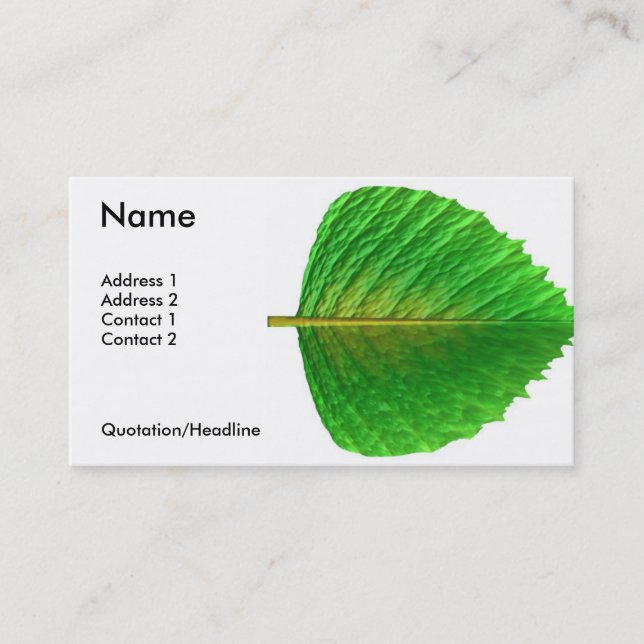 leaf business card (Front)