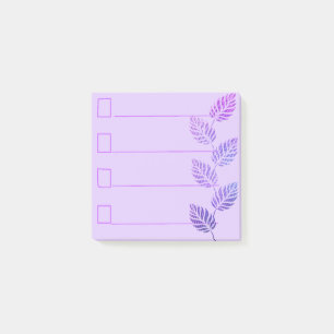 Leaf check list post-it notes