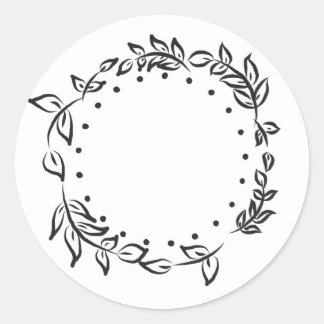 Leaf Circle Frame Sticker