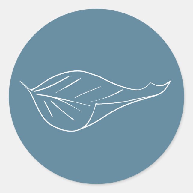 leaf classic round sticker (Front)