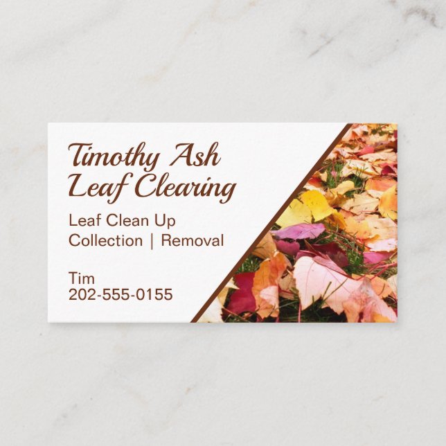 Leaf Clearing Removal Business Card (Front)