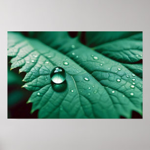 Leaf Close-up Calm Tranquil Nature Season Poster
