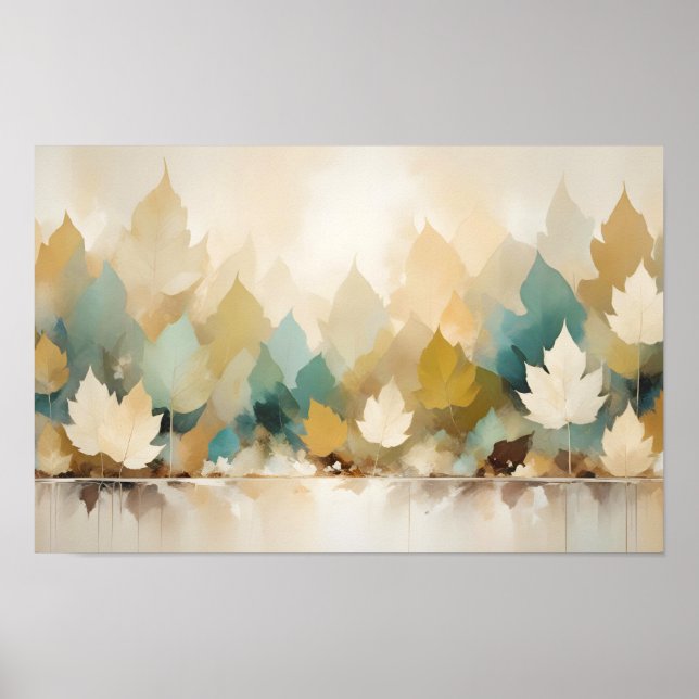 Leaf Close-up Calm Tranquil Nature Season Poster (Front)