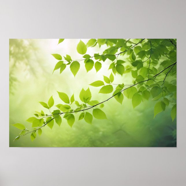 Leaf Close-up Calm Tranquil Nature Season Poster (Front)