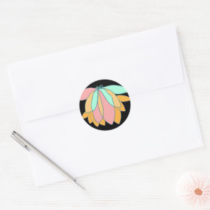 Leaf Clusters Classic Round Sticker
