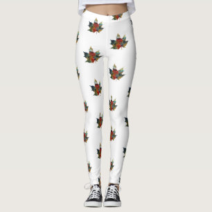 Leaf, Colourful Foliage Custom Leggings